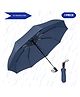 Puchku Solid UV Protected 3 Fold Auto Open & Close Travel Umbrella - Blue