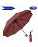 Puchku Solid UV Protected 3 Fold Auto Open & Close Travel Umbrella - Red