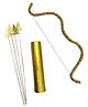 BookMyCostume Dussehra Theme Shree Ram Bow Arrows & Quiver Set - Golden