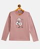 Fort Divine Cotton Knit Full Sleeves Floral Printed Tee - Pink
