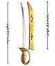 BookMyCostume Rhinestones Embellished Sword Costume Accessory - Golden & Silver