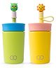ONE & ONLY Yellow & Green Insulated Tumblers with Straw  350ml