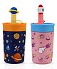 ONE & ONLY Pink & Blue 350 ml Insulated Tumblers with Straw Lid