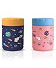 One & Only Pink + Blue Food Jar Set  2 x 480ml Stainless Steel Insulated Lunch Jars
