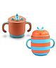 ONE AND ONLY Bee & Dino Orange Sippy Cup For Toddlers - 220 ml Each