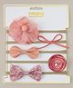 Babyhug Headband with Bow & Floral Applique Pack of 5 - Multicolor