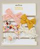 Babyhug Headbands with Bow & Floral Applique Pack of 5 - Pink Yellow & White