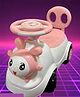 FLAZE  Kitty Ride on & Car for Kids With Music & Horn Steering, Push Car for Baby With Backrest, Safety Guard,- Pack of 1 - ( Color and Design May Vary )