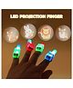 Azhari LED Projector Finger Lights with Cartoon Images toys for Kids Pack of 2 Color May Vary