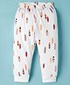 Ollypop Sinker Knit Full Length Printed Lounge Pant - White