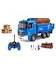 AKN TOYS 6 Wheel Channel Rechargeable Remote Control 2 in 1 Rc Cargo/log Truck With Working Head Light, Sound Effect and Demo Mode Construction Truck Toy - Pack of 1 - ( Color May Vary )