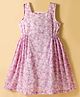 Kookie Kids Woven Sleeveless Frock With Floral Print - Pink