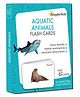 GrapplerTodd - Aquatic Animals Activity Flashcards for Kids 24 Pieces - Multicolour