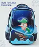 Babyhug 16 Inches Astro Croc Kids School Backpack 21L - Blue| Lightweight Polyester-Nylon Bag for Boys & Girls| 2 Compartments & 2 Bottle Pouches