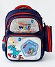 Babyhug Dino Wild Kids School Backpack with Detachable Pencil Pouch 20L - Blue| Water-Resistant Polyester Lightweight & Durable| 3 Compartment & Front Zipper| Bottle Pouch - Height 16 Inches