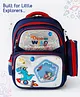 Babyhug 16 Inches Dino Wild Kids School Backpack with Detachable Pencil Pouch 20L - Blue| Water-Resistant Polyester Lightweight & Durable| 3 Compartment & Front Zipper| Bottle Pouch