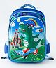 Babyhug Dino Kids School Backpack with Detachable Trolley 19L - Blue| Lightweight Bag for Boys & Girls| Adjustable Padded Shoulder Strap| 3 Spacious Compartments| Bottle Pouch