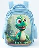 Dino Kids Backpack with Padded Strap 19L - Blue| Water Resistant| Adjustable Shoulder Strap| Lightweight| Easy to Clean| School Bag for Boys & Girls| Bottle Pouch - Height 15 Inches