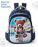 Teddy Rider 16.5 Inches School Backpack 20L - Blue| 3 Main Compartments| 2 Bottle Pouches| Padded Shoulder Straps| Water Resistant| Ideal for School, Day Trips & Adventures