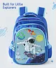 Babyhug 16 Inches Galaxy Rider School Backpack 21L - Blue| 3 Main Compartments 2 Bottle Side Pockets| Adjustable & Padded Shoulder Straps| Water Resistant| Ideal for School Travel & Exploration