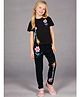 Cherry Crumble By Nitt Hyman Knit Floral Printed Night Suit Set - Black