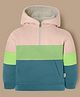 Cherry Crumble By Nitt Hyman Knit Full Sleeves Colour Blocked  Unisex Hooded Winter Sweatshirt - Multi Colour