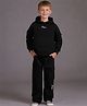 Cherry Crumble By Nitt Hyman Knit Full Sleeves Solid Unisex Winter Sweatshirt & Cargo Pants Set - Black