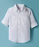Kookie Kids India Poplin Woven Full Sleeves Solid Colour Shirt - White