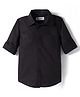 Kookie Kids Poplin Woven Full Sleeves Solid Colour Shirt - Black