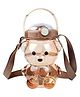 ARCADE TOYS Teddy Bear Water Bottle With Soft Silicone Straw - 1000 ml (Colour May Vary)