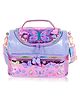 ARCADE TOYS Butterfly Theme Double Decker Cooler Insulated Lunch Bag for Boys&girls&men&women With Adjustable Strap Lunch Bag for School Capacity (9l) - Pack Of1-purple
