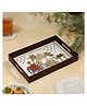 DULI Enamel Coated Multipurpose Wooden Serving Tray for Home and Dining Table