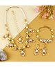Asthetika Kundan Stones & Pearls Detailed Ethnic Jewellery Set - Pink