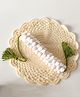 Bobbles & Scallops  Crochet Mogra Gajra Hair Tie - White