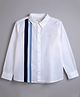 PURPLE UNITED KIDS Poplin Woven Full Sleeves Placement Striped Shirt - White