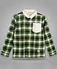 PURPLE UNITED KIDS Cotton Blend Woven Full Sleeves Gingham Checked Shirt - Green & Multi Colour