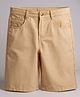 PURPLE UNITED KIDS Cotton Blend Woven Solid Bermuda Shorts - Beige