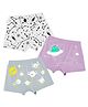 Plan B Pack Of 3 Space Print Girl Boxer Shorts - Black Purple & Grey