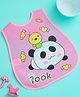 Yellow Bee PVC Baby Feeding Bib with Panda & Chick Duo with Floating Hearts design -  Pink