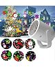 OPINA Christmas LED Projector Light  Rotating Santa & Snowflake Decorative Lamp for Kids Room, Home & Party Decoration (Color May Very)