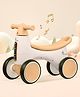 R for Rabbit Speedster Glider Push Ride on Car with Music and LED Lights Scratch-Free Wheels Storage Space - Beige