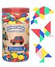 CocoMoco Pattern Blocks Geometric Shapes Puzzles for Toddlers 3 Years Old, Learn Geometry and Art, Educational Toy for 3-5, 6-7 Years, 100+ Pieces (Pattern Block)