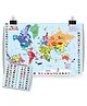 CocoMoco Kids World Map for Kids - Wall Poster for Room Decor - 3 x 2 feet - Geography Educational Learning Toy Birthday Return Gift for Boys Girls