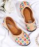 Tiny Bugs Ethnic Abstract Embroidered Slip On Juttis - Multi Colour