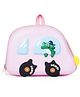 Kids On Board 3D Car Backpack for Nursery & Early School kids , Height 10 Inches -Pink