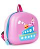 Kids On Board 3D Ship Backpack with 3d Fan for Nursery & Early School,Height 10 Inches-Pink