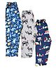 The little lookers Cotton Knit Pack Of 3 Animals Printed Pajamas - Multi Colour