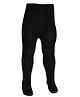 The little lookers Cotton Knit Solid Stockings - Black