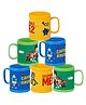 Fiddlerz Kids Cartoon Printed Plastic Mug BPA Free Non Toxic Microwave and Dishwasher Safe Reusable Drinking Cup for Boys and Girls Gift - Random Design (Pack of 1)