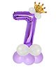 Décor Mantra 32 Inch Number Foil Balloon 7 For birthday Decorations Items Kit Set-Purple Color-Pack of 14